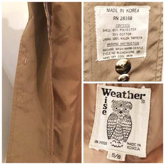 🌈 SOLD Vintage Weather Wise Trench Coat 🧥 XS - Picture 8 of 8
